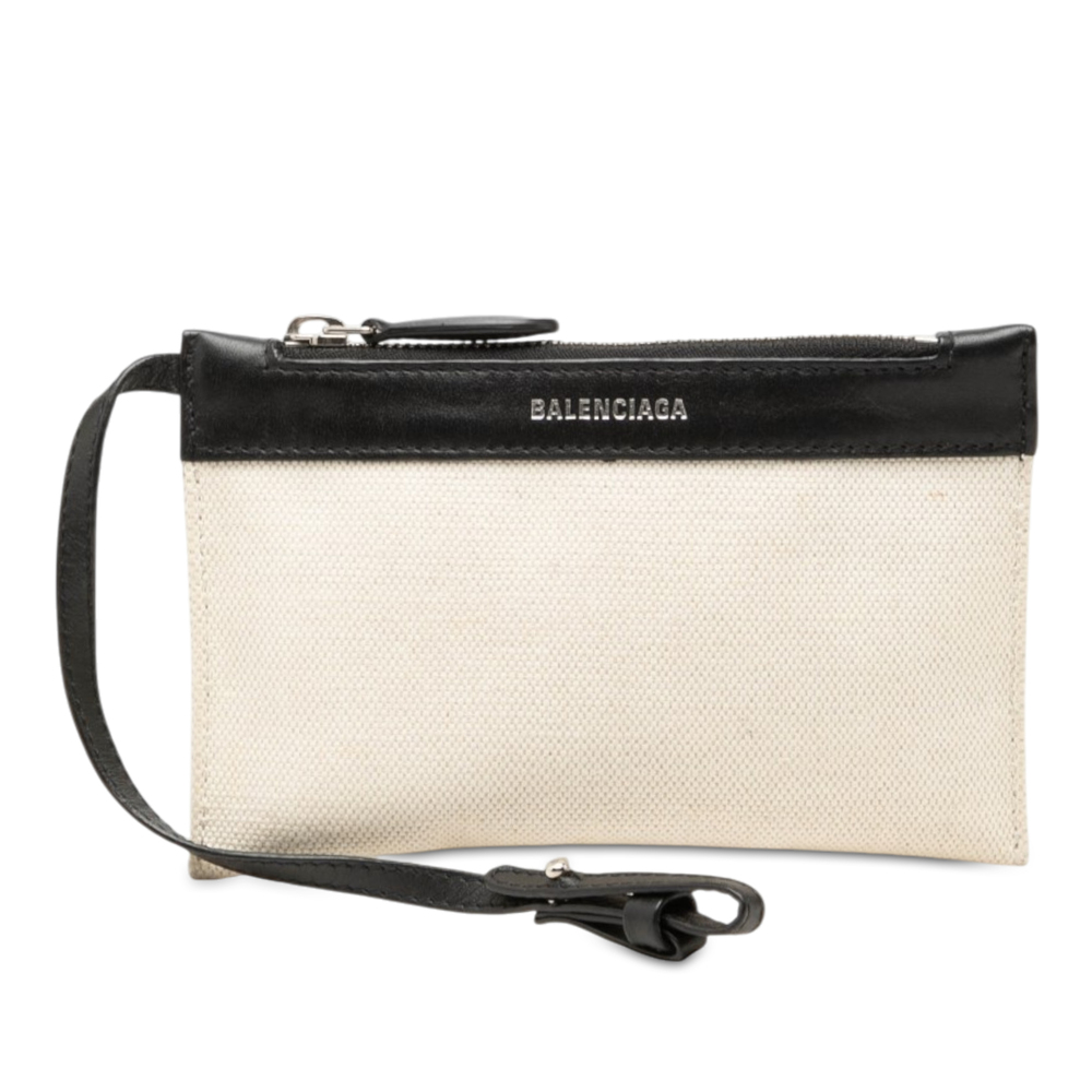 Pre-Loved Balenciaga Canvas Navy Cabas Pouch